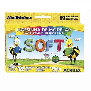 Massa de Modelar 12 Cores Soft Acrilex