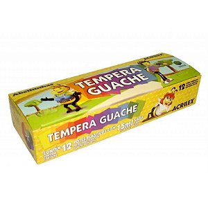 Tinta Guache 12 Cores 15ML Acrilex