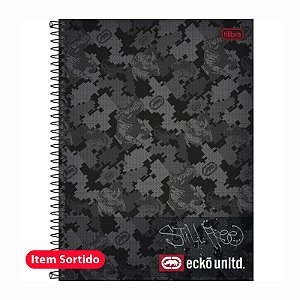 Caderno Capa Dura Univ. 1x1 96Fls Ecko Tilibra