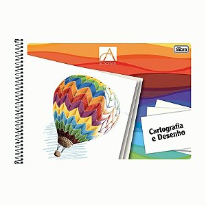 Caderno Cartografia Capa Flexível com Margem Milimetrado 48Fls Académie Tilibra