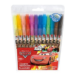 Caneta Hidrocor 12 Cores Carros Tris