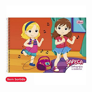 Caderno Cartografia Capa Dura 48 fls Sapeca Feminino