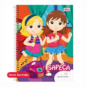 Caderno Quadriculado Univ. 1x1cm 96Fls Sapeca Feminino Tilibra