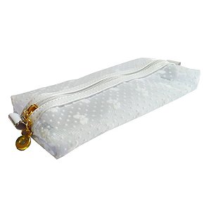 Estojo Retangular Flocado Branco Fizz