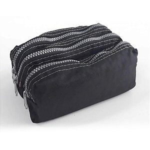 Estojo Triplo Tactel Preto Fizz
