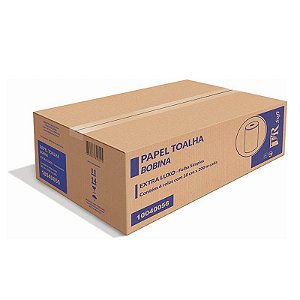 Papel Toalha Bobina Branca TR Paper 20x200x6 CX C/6 Rolos