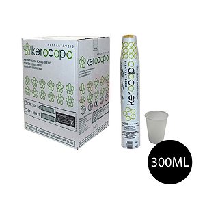 Copo Descartável Branco 300ml Kerocopo Caixa Com 2000 Unidades
