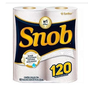 Papel Toalha Branco Cozinha C/2 UN Snob