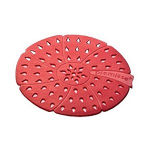Tapete Desodorizante para Mictório Vermelho Morango Redondo
