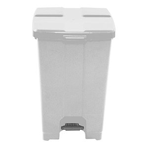Lixeira Plástica Branca 60 Litros Quadrada Com Pedal