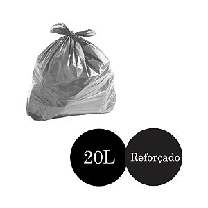 Saco de Lixo Cinza Reforçado 20LTS PCT C/100 UN