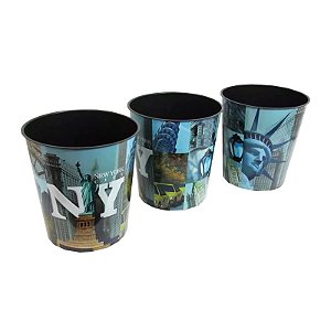 Lixeira Plástica 10 Litros para Escritório com Label New York 25218 Arqplast 1 Unidade