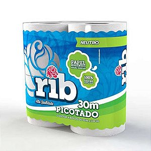 Papel Higiênico Branco Rib Fardo C/64 Rolos 10cmx30m