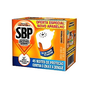 Inseticida Elétrico SBP 45 noites Aparelho e Refil