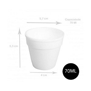 Copo de Isopor 70ml CX C/1000 UN