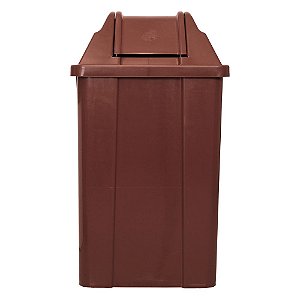Lixeira 100L Tampa Vai-Vem Marrom