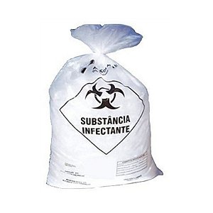 Saco de Lixo 50LTS Leitoso PCT C/100 UN Infectante