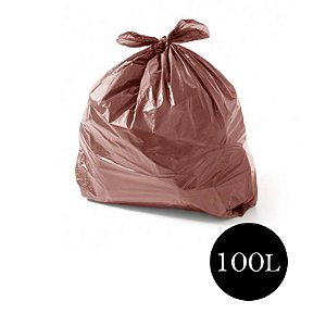 Saco de Lixo 100LTS Marrom Comum PCT C/100 UN
