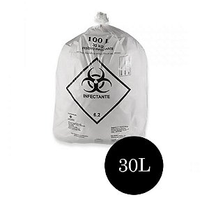 Saco de Lixo Leitoso Infectante 30LTS PCT C/100 UN