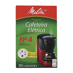Coador Café P/Cafeteira Elétrica Nº4 Melitta 30 UN