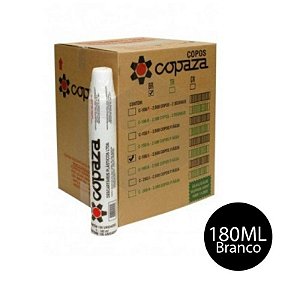 Copo Descartavél Água Branco Copaza 180ml Caixa Com 2500 Unidades