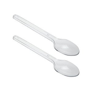 Colher Descartável P/Refeição Cristal C/50 UN