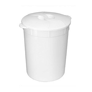 Lixeira Plástica Branca Redondo c/Tampa 12 Litros