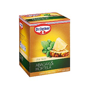 Chá Dr. Oetker 15 sachês Abacaxi e Hortelã