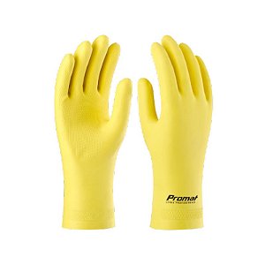 Luva de Latex Protemax Promat Amarela P