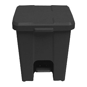 Lixeira Quadrada C/Pedal 15L Preta P15