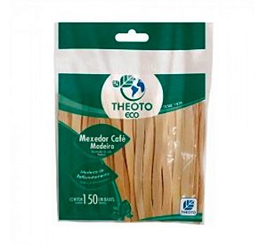 Palheta De Madeira Para Café Biodegradável Teotho PCT C/ 150 UN