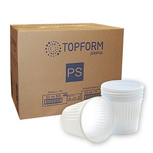 Copo Descartável Café Branco 50ml Topform C/5000 UN