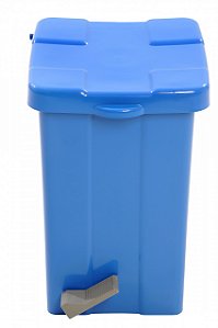 Lixeira Plástica 25 Litros Azul Quadrada C/Pedal P25A JSN