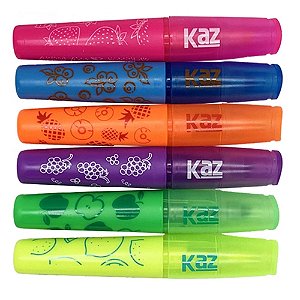 Pincel Marca Texto Neon C/Aroma 6 Cores Kaz KZ6006