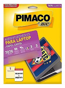 Papel Pimaco Adesivo para Laptop 7076 C/3 Folhas