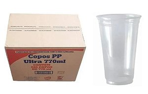 Copo 770ml 20x25 Transparente PP Ultra 500 unidades