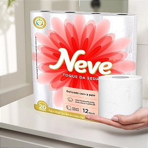 Papel Higiênico Branco Neve Folha Dupla Leve 12 Pague 11 C/20m