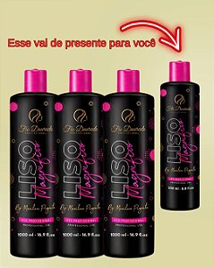 3 REALINHAMENTO LISO MAGNÍFICO PAUSA 10 A 20 MINUTOS PODENDO SE ESTENDER ATÉ 60 MINUTOS 1L GANHE DE PRESENTE 1 REALINHAMENTO LISO MAGNÍFICO 500Ml