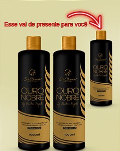 2 REALINHAMENTO OURO NOBRE  PAUSA DE 10  A 20 MINUTOS 1L GANHE DE PRESENTE 1 REALINHAMENTO OURO NOBRE 250Ml