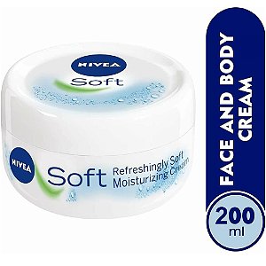 Nivea Soft Hidratante Suave Rosto Corpo e Mãos 200ml
