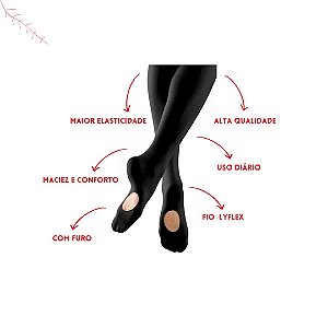 Meia Calça Adulto Conversível de Ballet