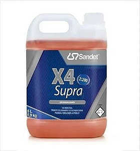 X4 Supra Detergente Desengraxante Alcalino 5L Sandet