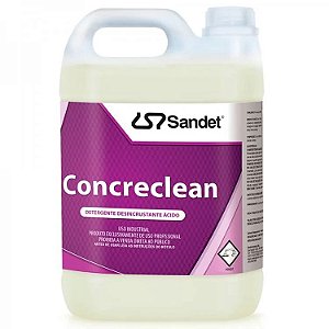 Concreclean Detergente Desincrustante Ácido Sandet 5L