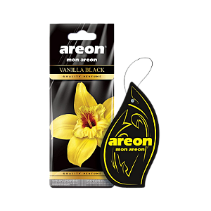 Aromatizante Folha Mon Vanilla Black Baunilha Preto Areon