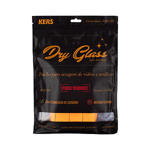 Toalha Dry Glass para Limpeza de Vidros 40x50cm 400GSM Kers