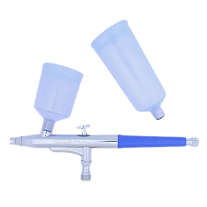 Aerógrafo Profissional Dupla Ação c/ 2 Canecas - BC 57 S-03 Steula