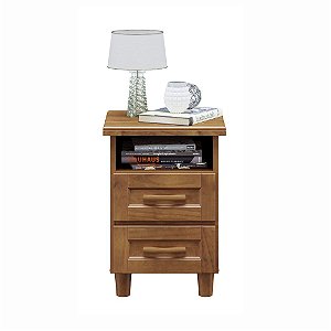 Mesa de Cabeceira 2 Gavetas Berlin Imbuia - Cavazotto