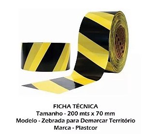 FITA ZEBRADA PT/AM PLASTCOR