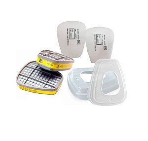 Kit Cartucho Filtro Químico 6003 + Pré-Filtro 5N11 + Retentor 501 3M