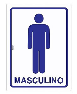 Placa Sanitário Masculino e Feminino 15x20cm